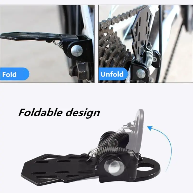 

2021 Top 1pair Bike Rear Pedal MTB Folding Footrests Cycling Accessories Bicycle Foot Peg