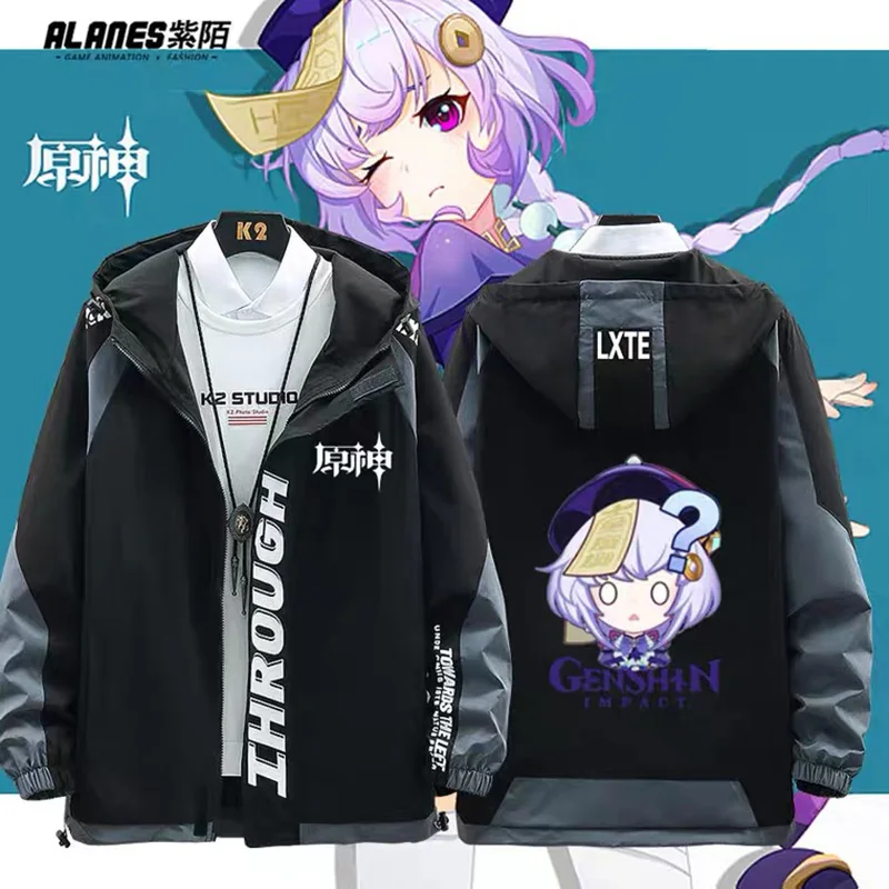 

Костюм для косплея Genshin Impact Qiqi Klee, модная куртка с длинным рукавом, одежда для женщин и мужчин, толстовка с капюшоном на молнии, пальто