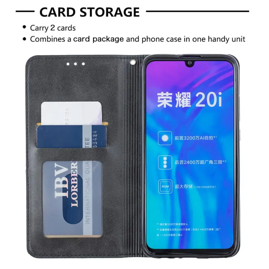 Прозрачные чехлы P Smart Plus 2019 cellular Flip Cover Hoesje СПС huawei carcaso Enjoy 9S Honor 10i 20i 20 Lite бумажник