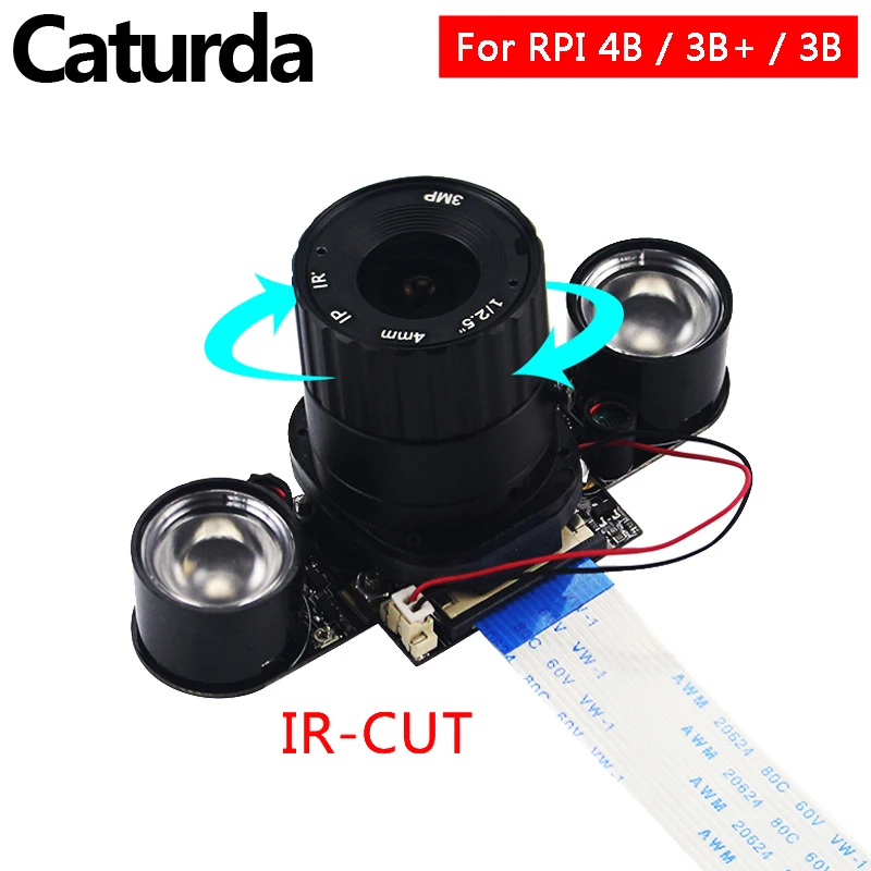 Raspberry Pi 4 камера ночного видения 3 5MP IR CUT фокусировка регулируемая для Модель B 3B