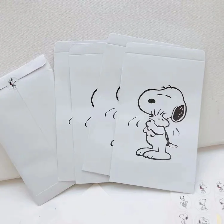 Envelope bag 2pcs 2шт конверт Peanuts Rogue Dog новые крафт-белые однотонные вечерние сумки для сбора карт сумка Битти Пакет подарочный пакет из крафт-бумаги - Цвет: Envelope bag 2pcs