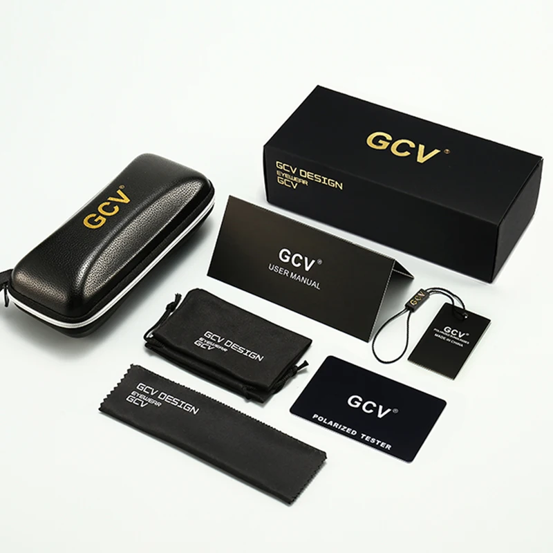 Солнечные очки GCV поляризационные UV400O для мужчин и женщин зеркальные аксессуары