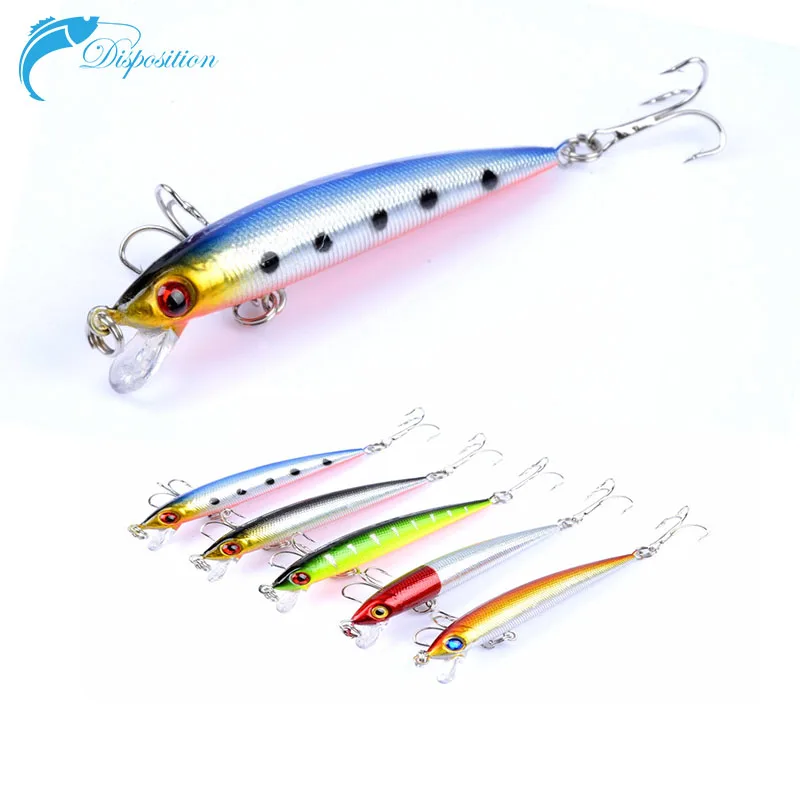 

8.5cm/6.7g 5-color Set Minnow Fishing Lure Bait Superbait Plastic Fishing Gear Hard Bait Lure Fishing Gear JR749
