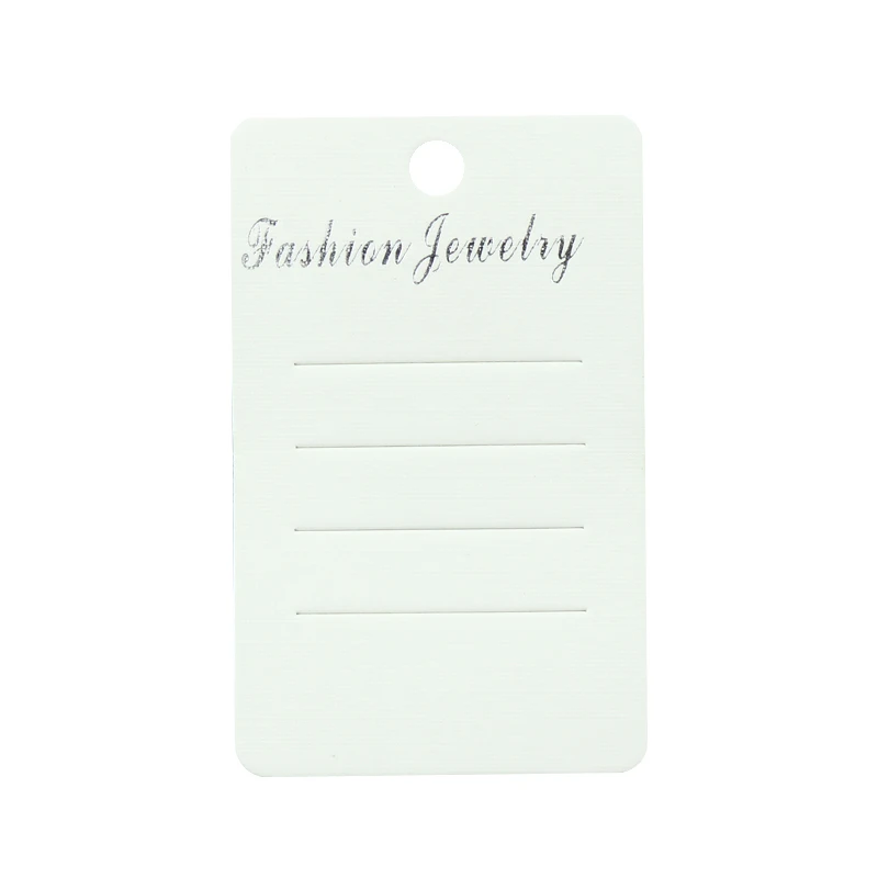 

2021 100pcs 5*8cm Fashion Jewelry Handmade Card Display Hairpin Packaging Card Accessories White Card Hairpin Card