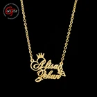 Goxijite, индивидуальное матовое ожерелье из нержавеющей стали с именем для женщин и мужчин, именная табличка с надписью ручной работы, ювелирные изделия для подарка