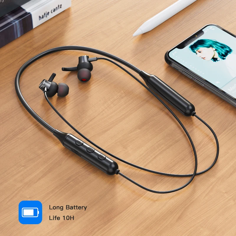 Беспроводные наушники с шейным ободом Bluetooth TWS DD9 Магнитная спортивная Гарнитура