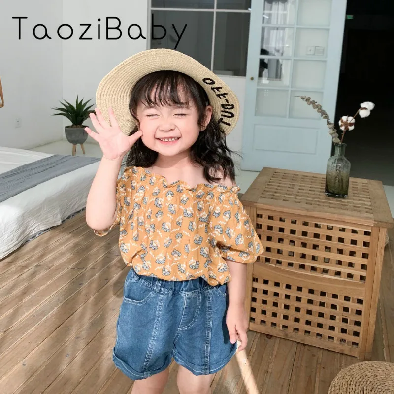 Детская рубашка Топ 2020 г. новая детская с кукольным принтом для девочек на весну и