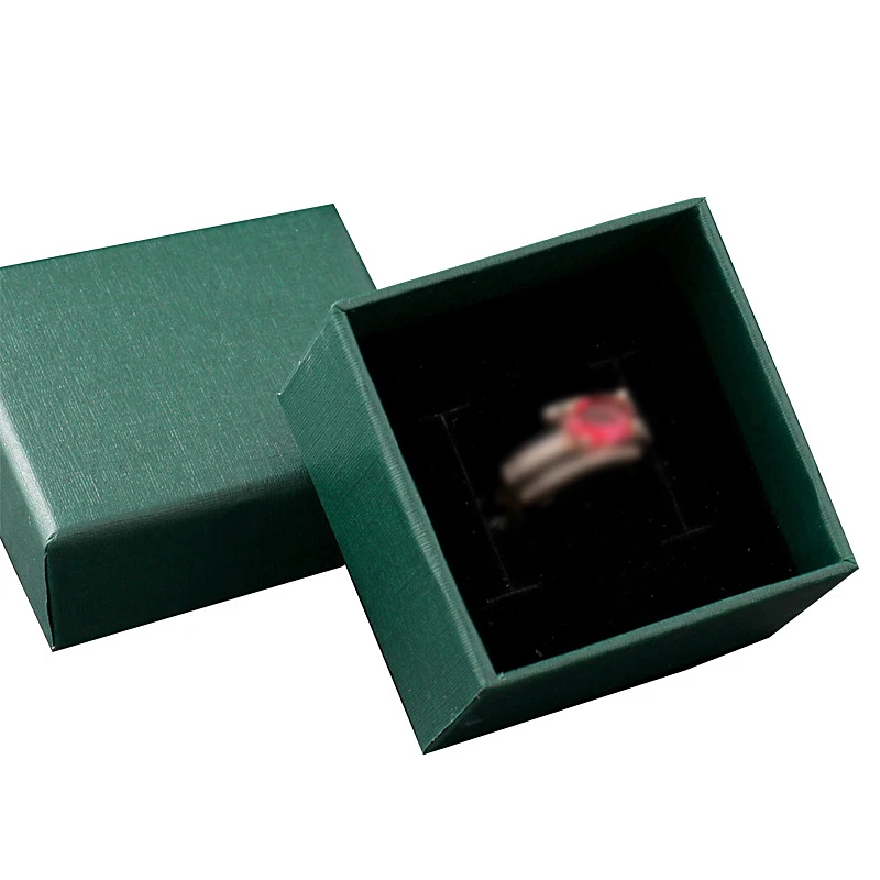

Simplicity Gift Box Dark Green Packaging Wedding Party Gift Box Pendant Earrings Jewelry Box Birthday Romantic Surprise Gift Box