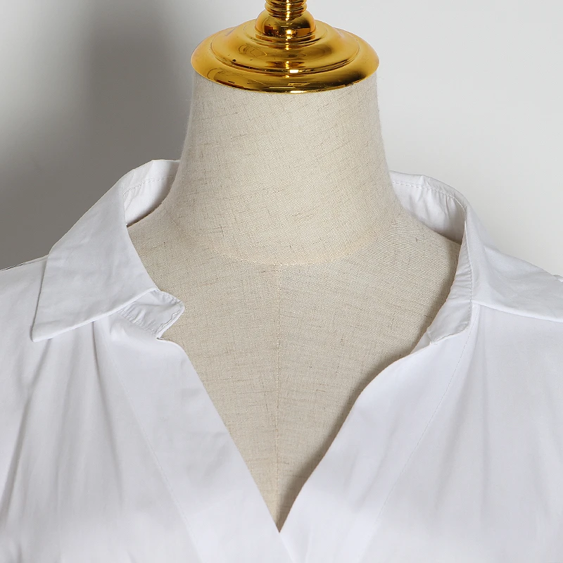 Женское плиссированное платье TWOTWINSTYLE повседневное кружевное с отложным