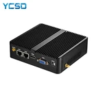 Мини-ПК YCSD без вентилятора, Intel Celeron N2930 J4125, Windows 10, Linux, 2 гигабитных LAN-порта, 2 порта RS232, 4 порта USB, 300 Мбитс, Wi-Fi, HTPC