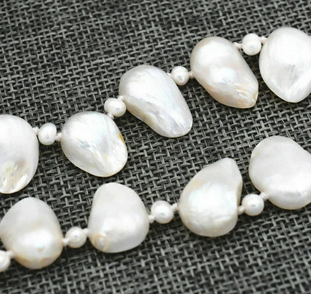 Ожерелье из натурального барочного жемчуга 18 дюймов | Украшения и аксессуары