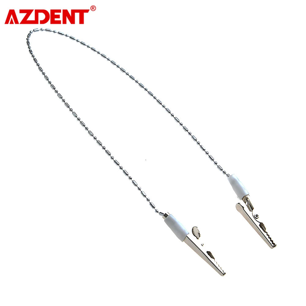 Зубной мячик цепочка нагрудник зажим для салфеток гибкий из нержавеющей стали 36 5