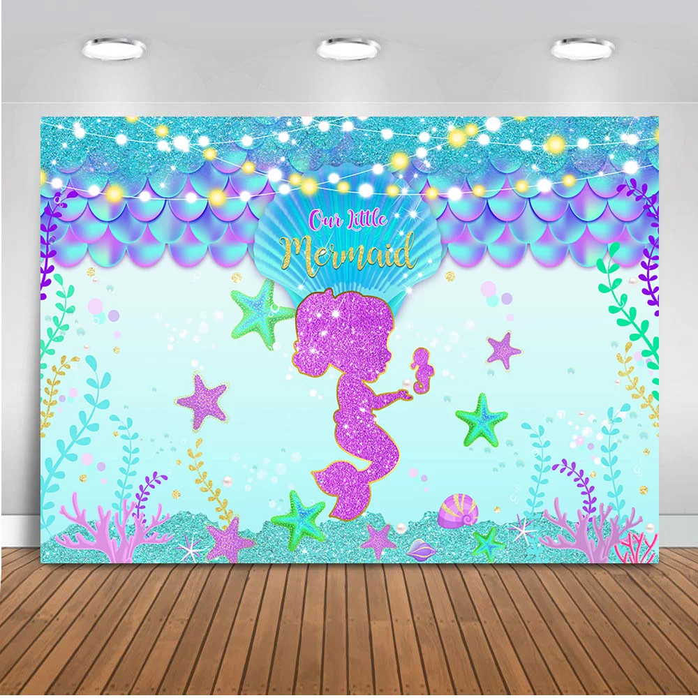 MOCSICK Русалка фон для фотосъемки детей новорожденных фото под морем вечеринка