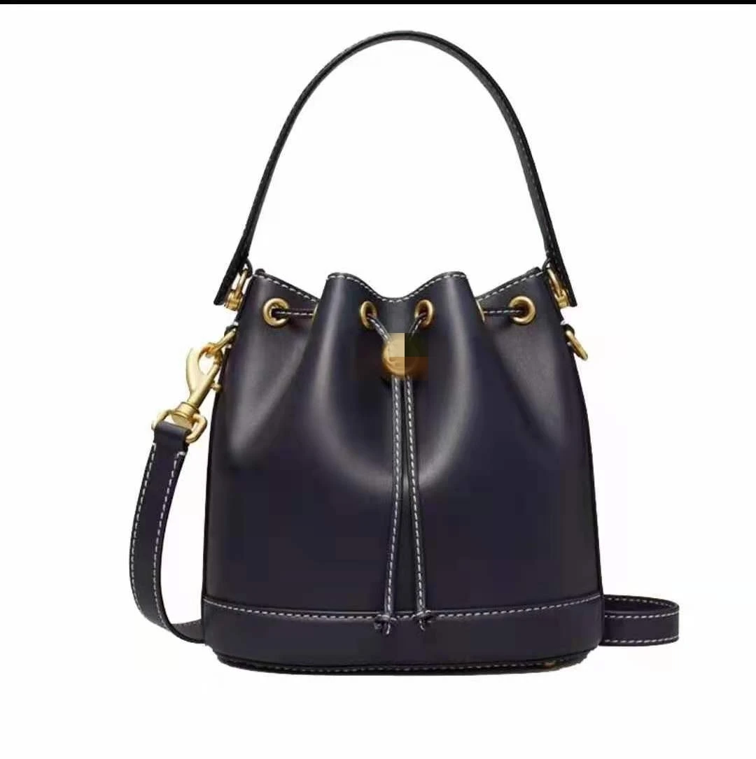 

New Style Luxury Female Bag Fashion Retro Handbag Solid Color Casual Messenger Bag Bucket Bag