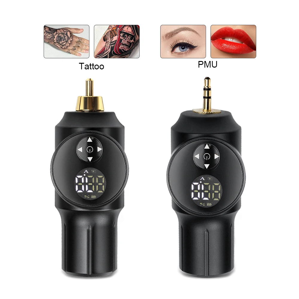 

Wireless Tattoo Power Supply RCA/3.5mm Mini Tattoo Machine Battery for Rotary Tattoo Pen Machine Permanent Makeup Power for PMU