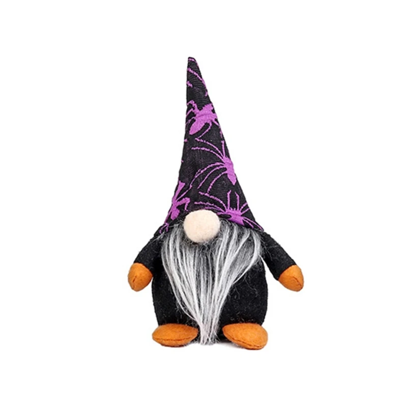 

Halloween Gnomes Plush Decor Handmade Tomte Swedish Gnome Nisse Scandinavian Elf Ornaments Witch Spider Table Decorations Gifts