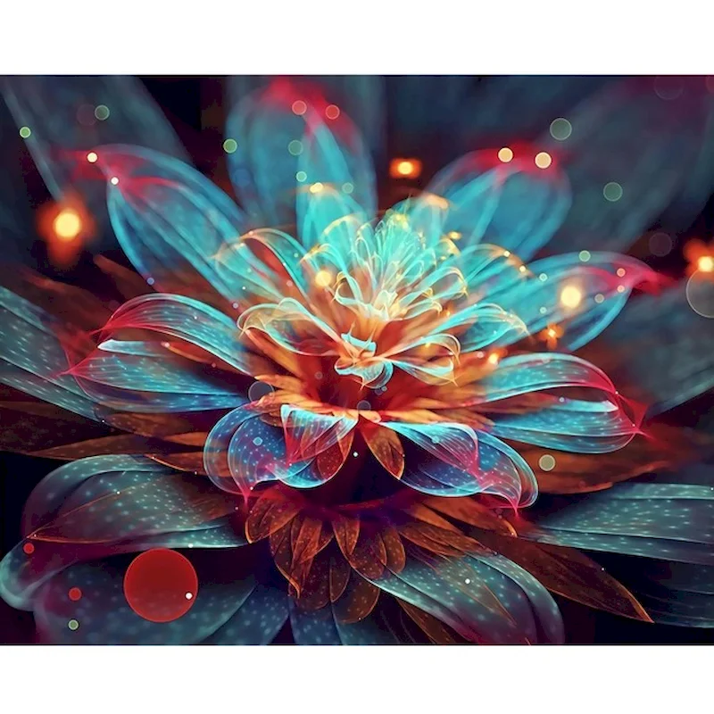 

Gatyztory DIY Paint By Number Flower Drawing On Canvas HandPainted Painting Art Gift Pictures By Number Flowers Kits Home Decor