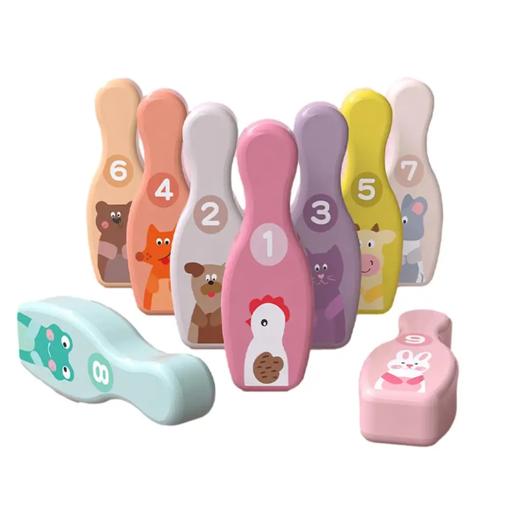 

New Children Toys Mini Bowling Set Children Cute Animal Colored Tabletop Bowling Entertainment Toy Mini Desktop Bowling Game Toy