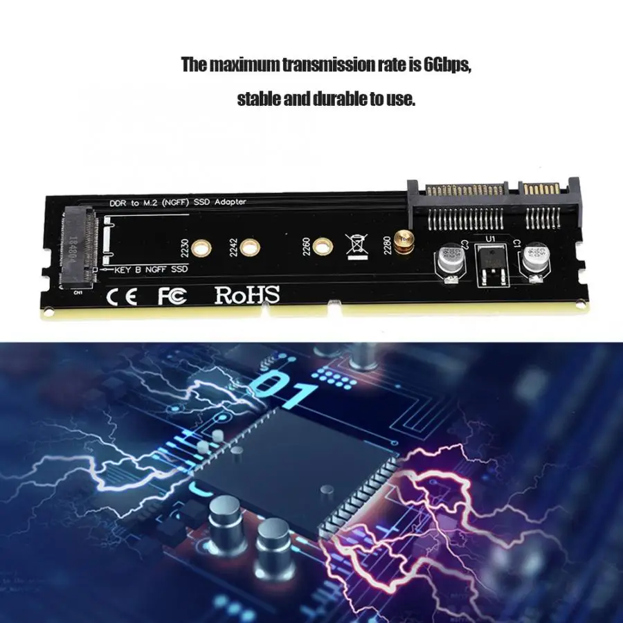 SATA для M.2 SSD DDR3 слот памяти фиксированная система дисковый адаптер Riser Card для рабочего стола