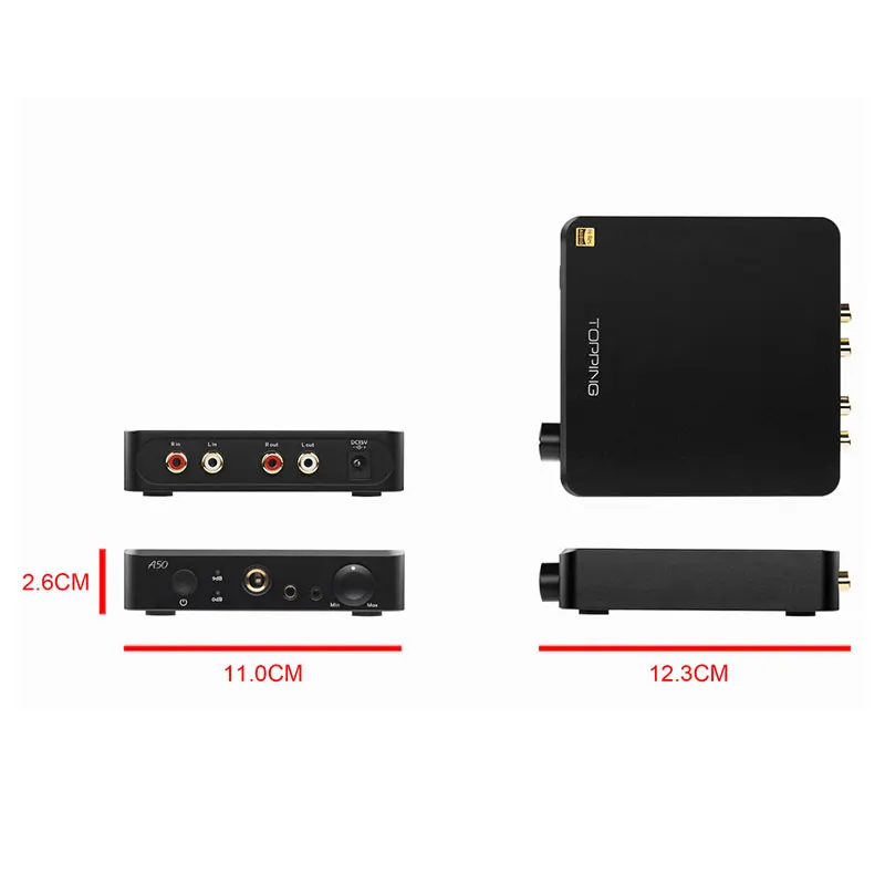 Усилитель аудиосигнала Topping A50 Hi-Res портативный цифровой усилитель Hi-Fi для