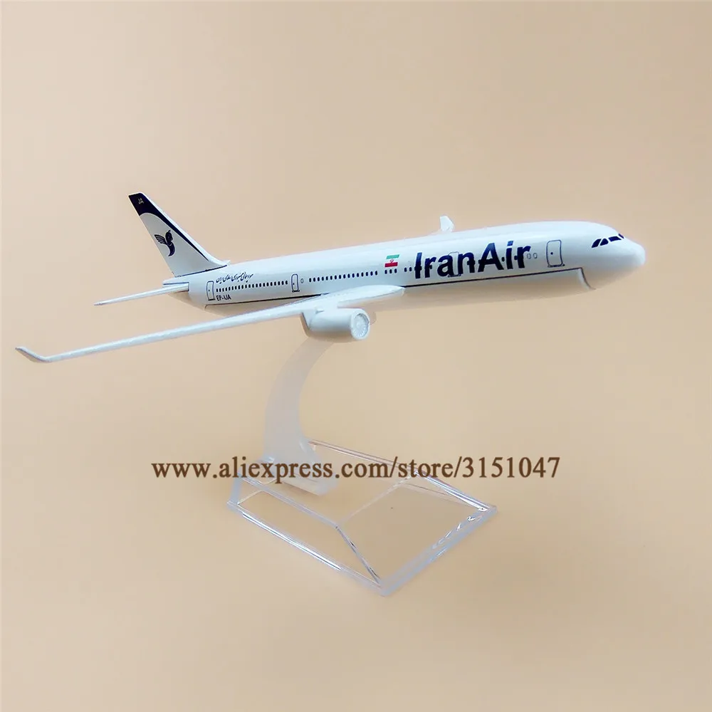 Модель самолета из металлического сплава 16 см модель авиакомпании Iran Air моделей
