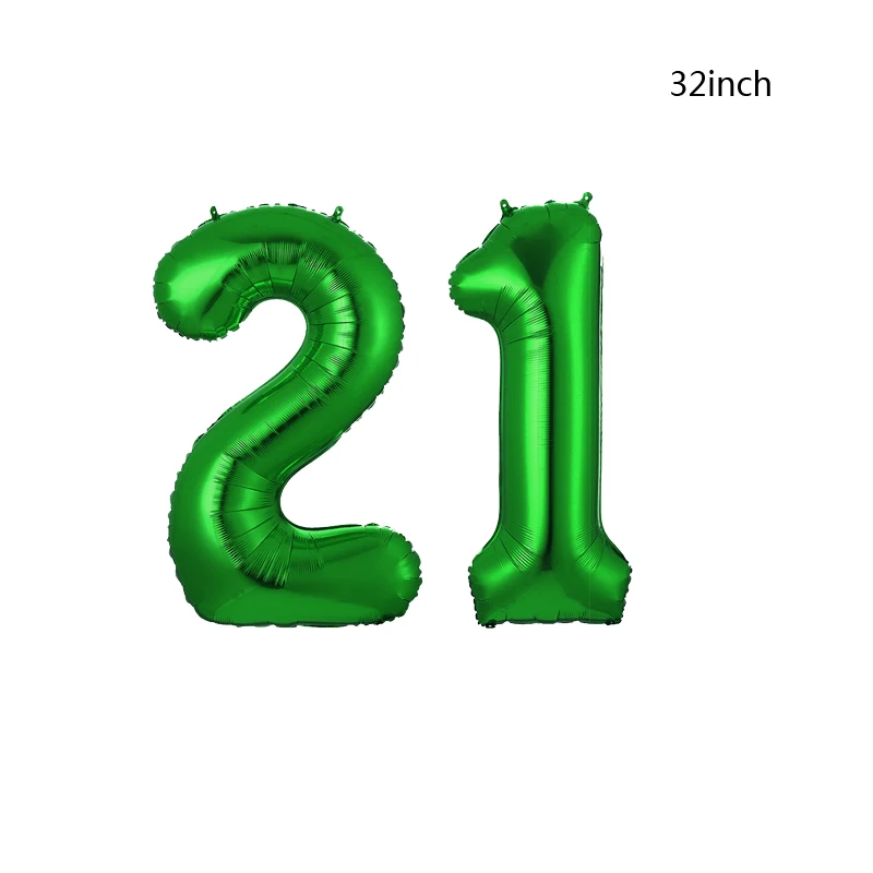 

32 inch Green Number Foil Balloons 0 1 2 3 4 5 6 7 8 9 Helium Green Balloon Happy Birthday Party Wedding Decoration Supplies