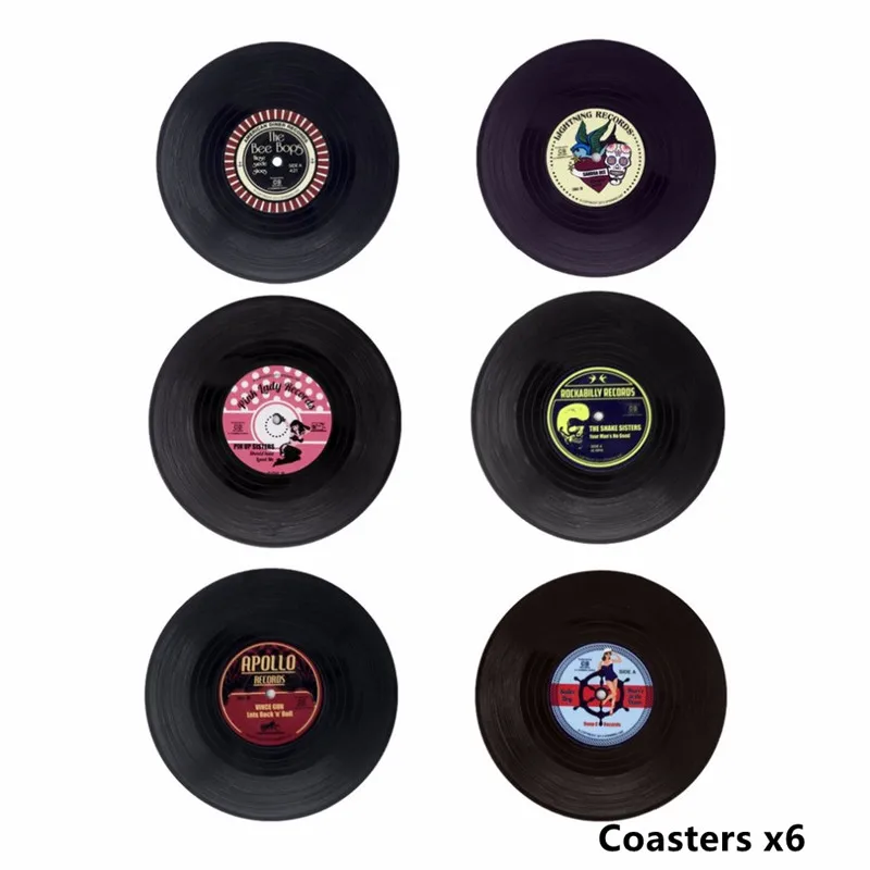 

Черные круглые пластиковые подставки под кружку