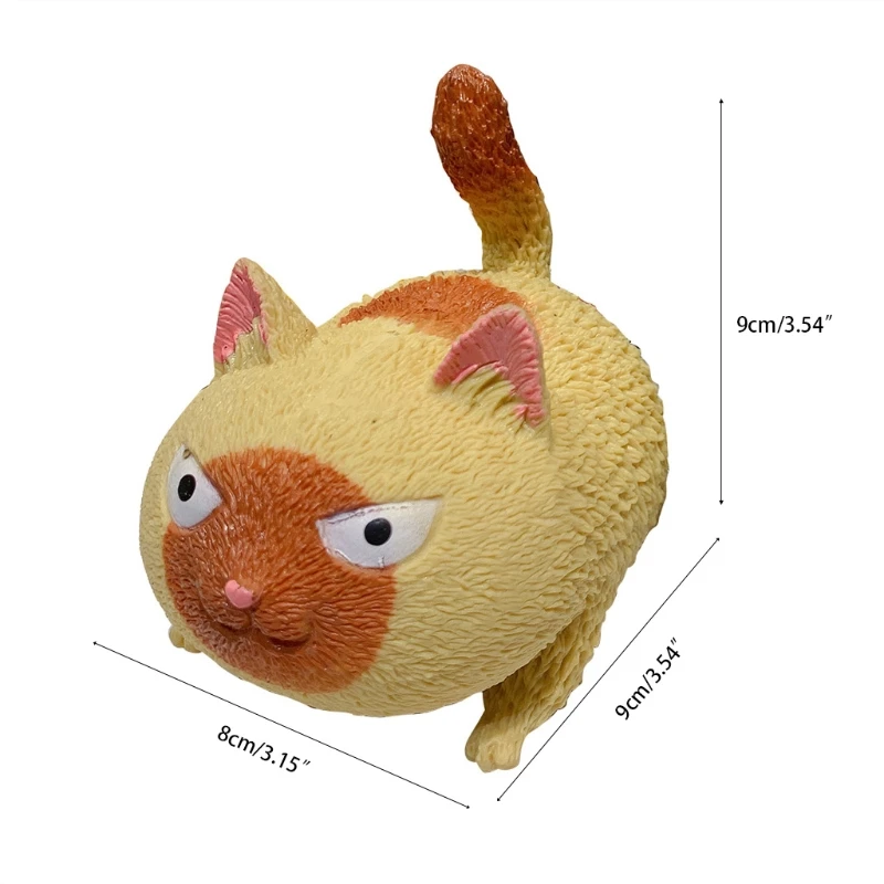 

1Set Portable Mini Cat Soft Rubber Anti-Stress Gadget Miniature Novelty Toy Screaming Cat Realistic Animal Toy Cat