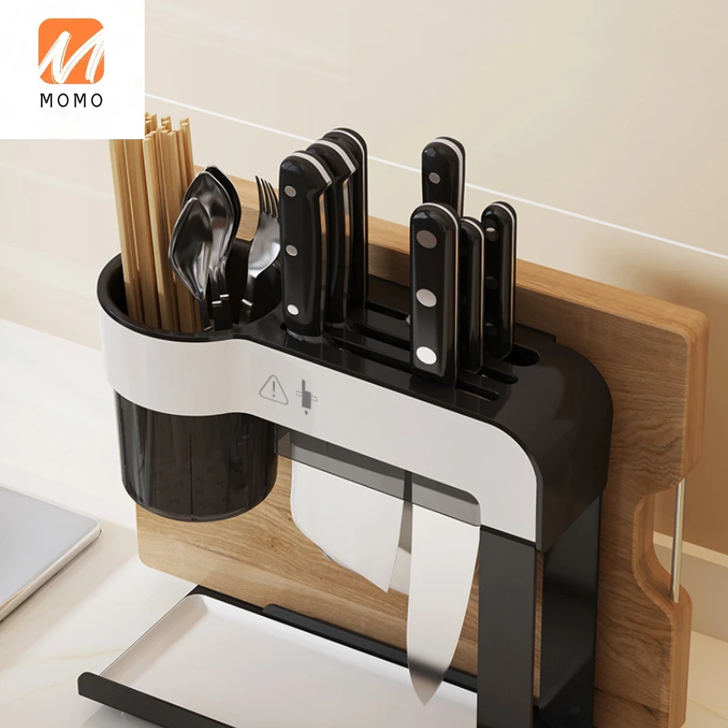 

Multi-functional Kitchen Knife Rack Shelf Chopping Board Rack Chopsticks Cage Integrated Kitchen Supplies Knife Holder Knife