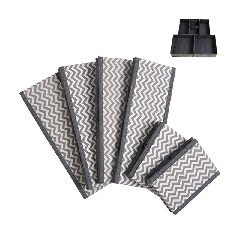 

Foldable Home Storage Organizador Non-woven Scarfs Socks Bra Storage Box Wardrobe Drawer Underwear Bra Closet Container Boxes