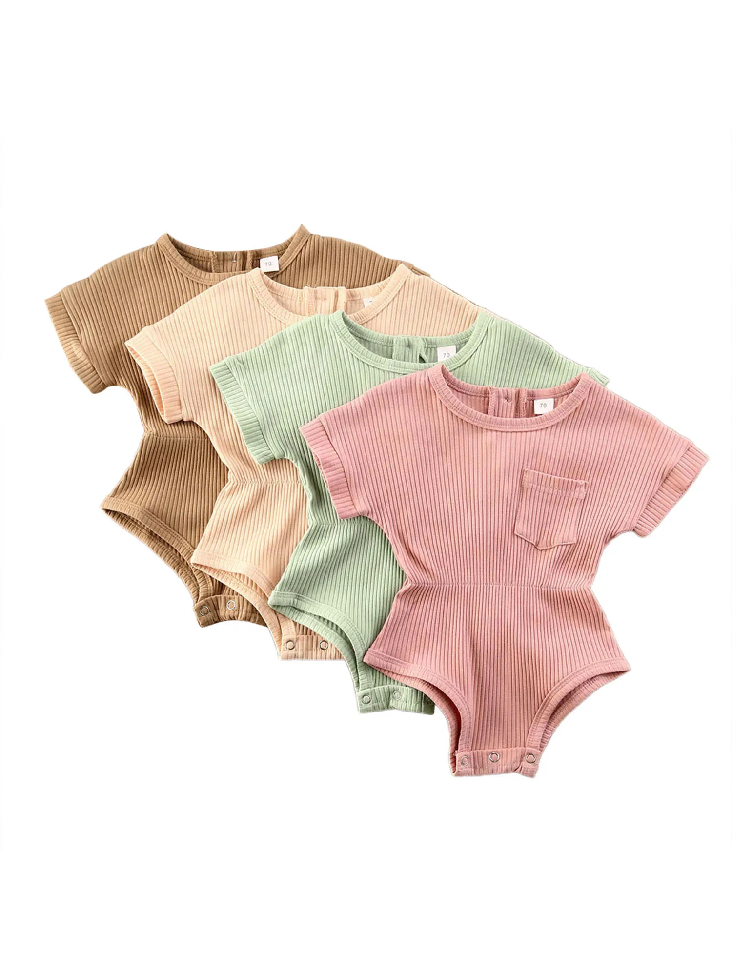 

2020 New Infant Baby Girl Boy Short Sleeve Waist Down Romper Jumpsuit Bodysuit Outfit Clothes 0-24 Months