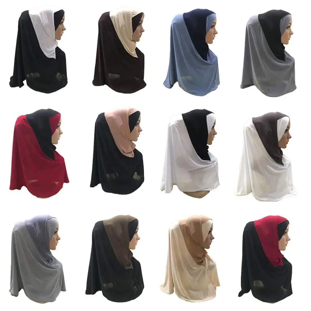 Женский мусульманский хиджаб Amira головной убор Лоскутная шаль полное покрытие