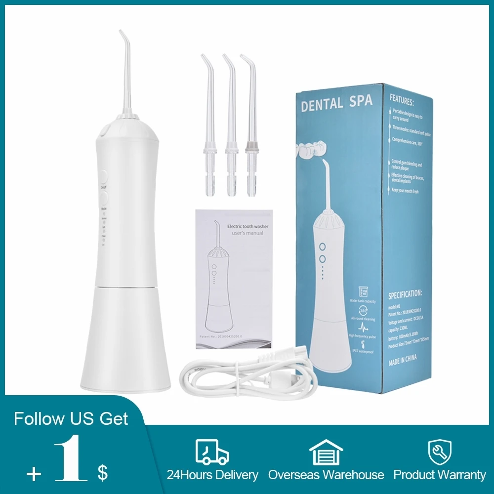 Портативный ирригатор для полости рта чистки зубов высокочастотный водный