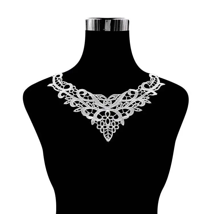 Вышивка шеи воротник diy поддельные съемные воротники водорастворимые Женская
