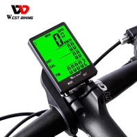 west biking cycling speedometer 2 8 large screen waterproof 20 functions wireless and wired bike odometer bicycle computer
