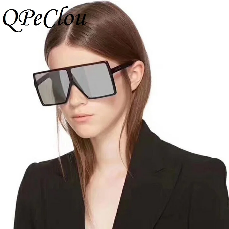 Очки солнцезащитные мужские/женские большие квадратные модные зеркальные