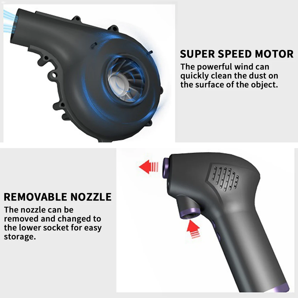 Беспроводной ручной пылесос с USB и подзарядкой пылесборник большой емкости