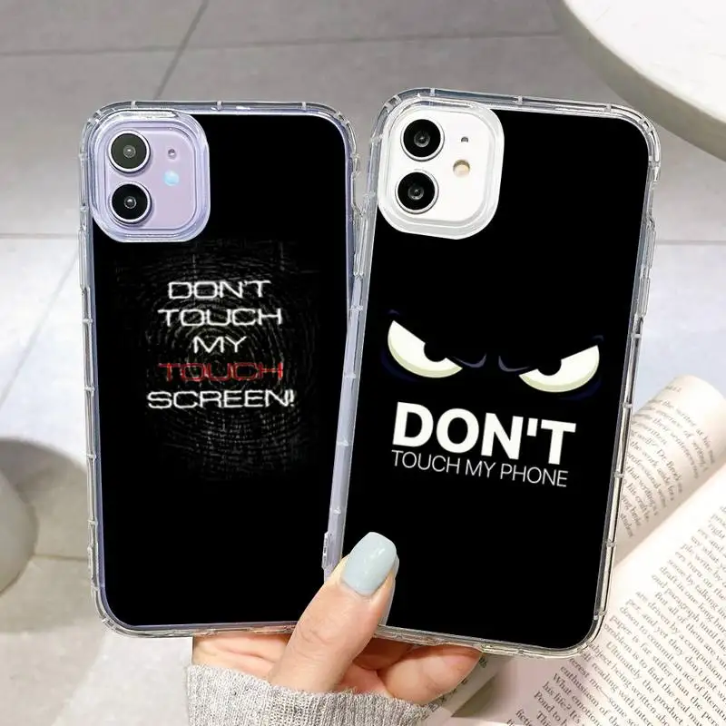 Не надписью Don't Touch My Phone (не трогай мой телефон случае для четкого Iphone 5 5s se 6 6s 7 8 11