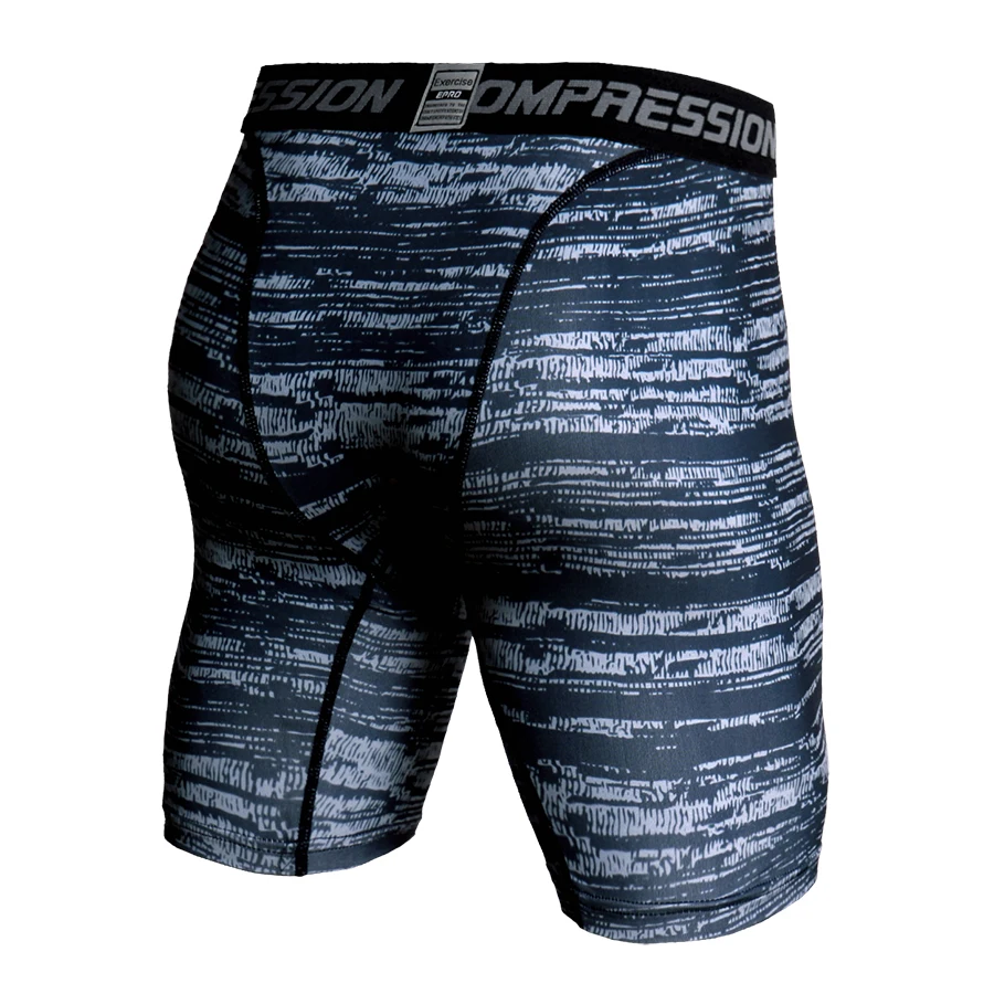 Мужские Компрессионные шорты для бега спортивные короткие леггинсы фитнеса в