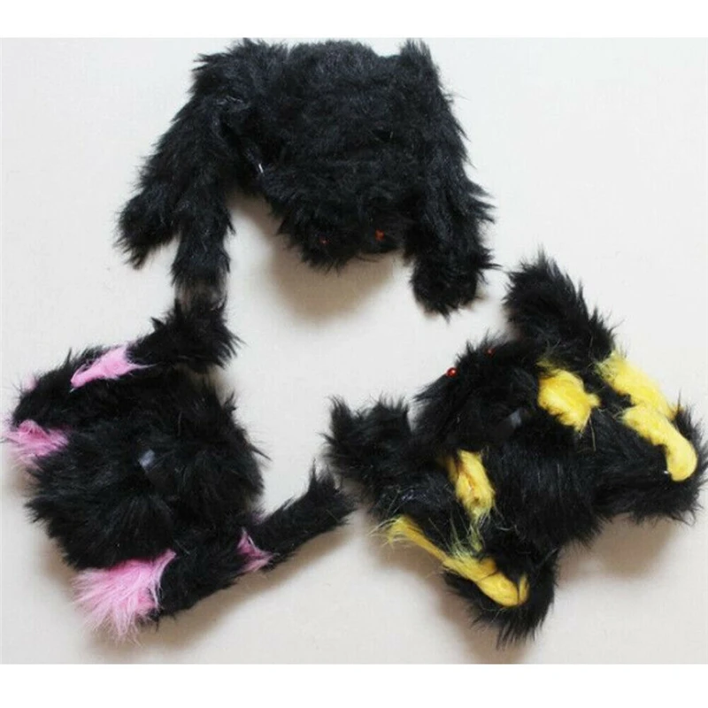 Halloween Large Size Plush Spider Made of Wire and Scary Funny Party Decor Haunted House Props Colorful Spiders | Дом и сад