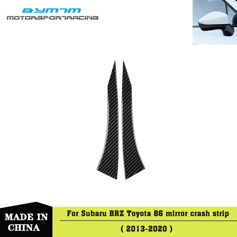 

Real Carbon fiber Rearview mirror crash strip sticker interior Car accessories For TOYOTA 86 Subaru BRZ 13-20