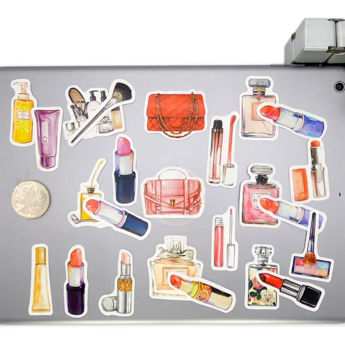 

45pcs Cute Girls Dress Up Beauty Cosmetics Kawaii Art Mini Diary Scrapbooking Phone Laptop Stickers Pack for Kids Toys Notebooks