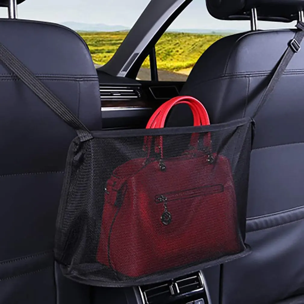 

Car Net Pocket Handbag Holder Seat Back Net Bag Handbag Holder For Car Driver Storage Netting Pouch Car Accessories