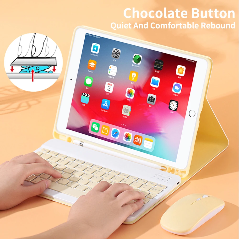 Чехол для iPad Pro 11 9 7 10 5 Bluetooth чехол с клавиатурой и мышью Apple Air 2 2019 2020 6 7th 8th защитный