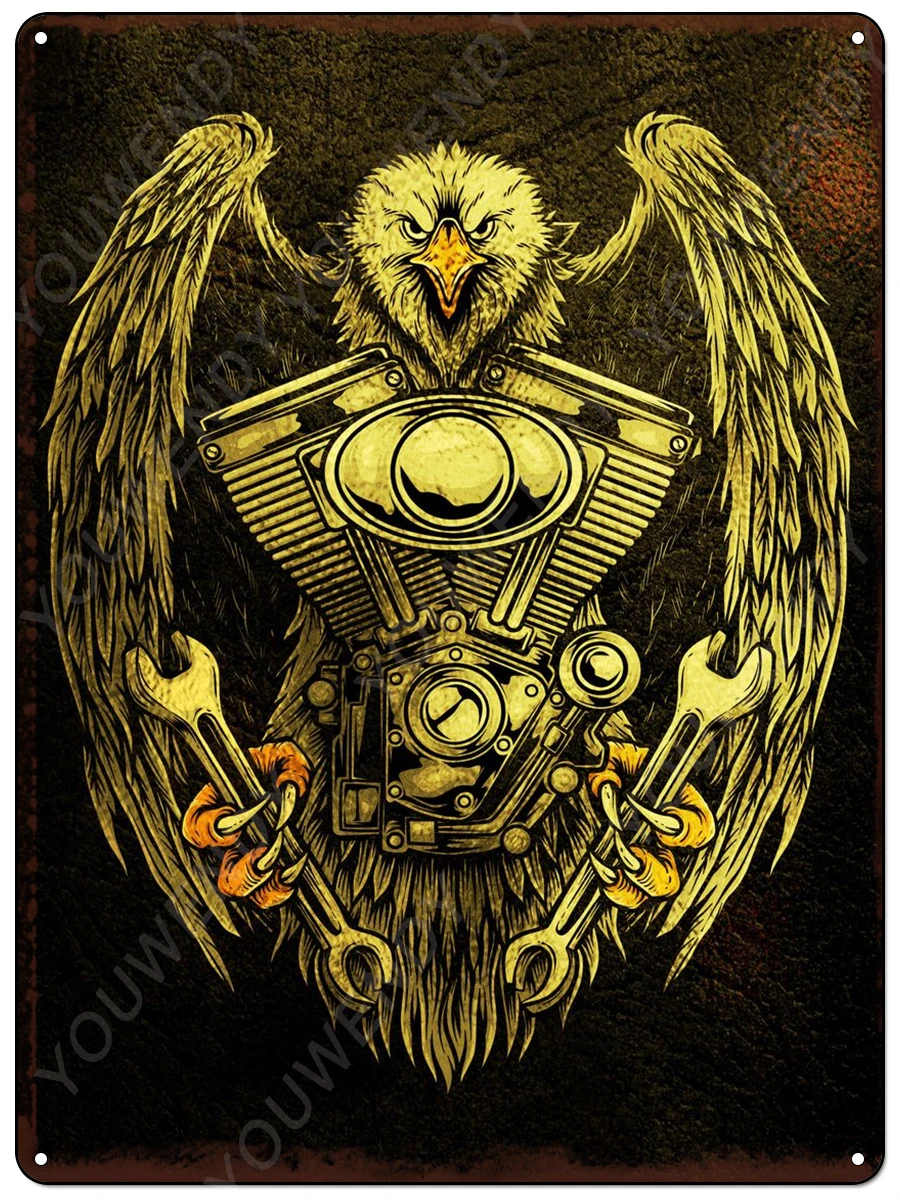 

Youmendy Motorbike Metal Vintage Posters Plaque Tin Sign Man Cave Wall Decor For Garage Plate Crafts Mot01 20*30cm