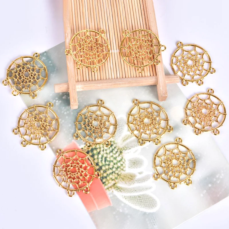 Новые 10 шт./компл. Ловец снов Подвески DIY браслет серьги ожерелье винтажная