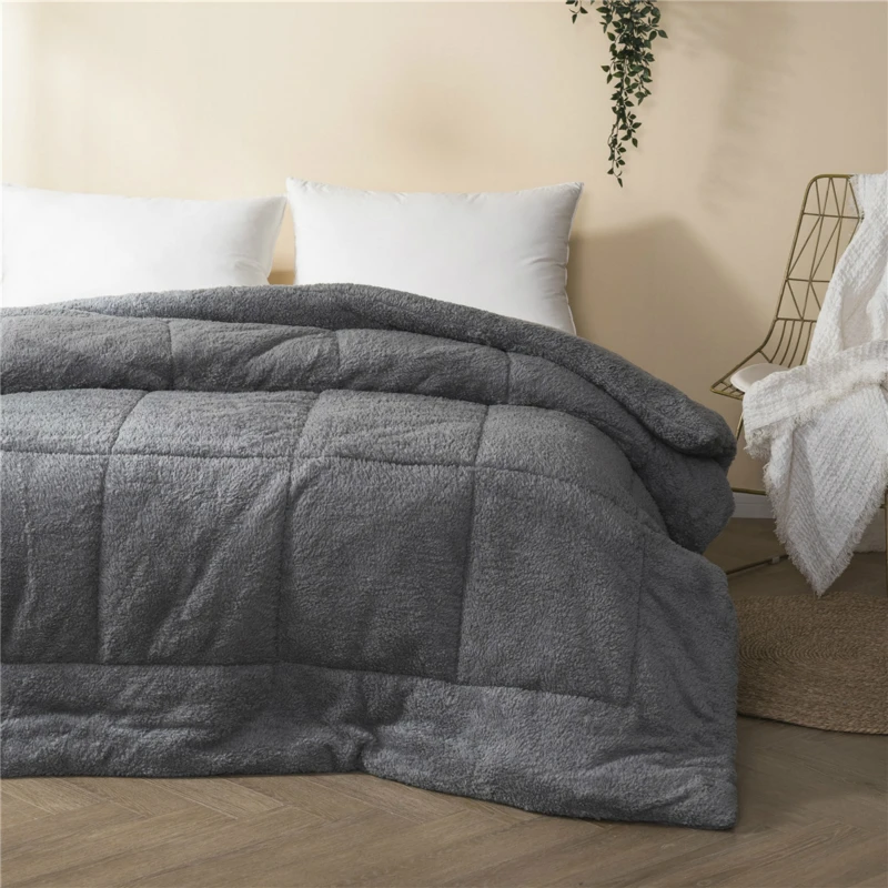 

HAPYLINE Warm Comforter Blanket Thick Bedding Filler Artificial Lamb Cashmere Throws Blanket Solid Color Blanket for Winter Fall