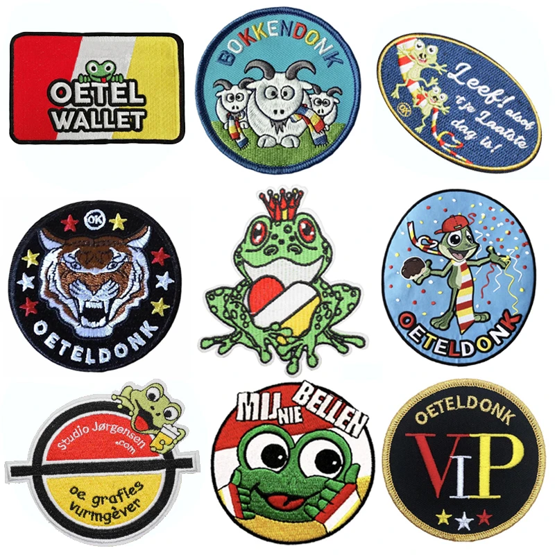 Oeteldonk эмблема полная вышивка лягушка карнавал для Нидерландов термоклейкие