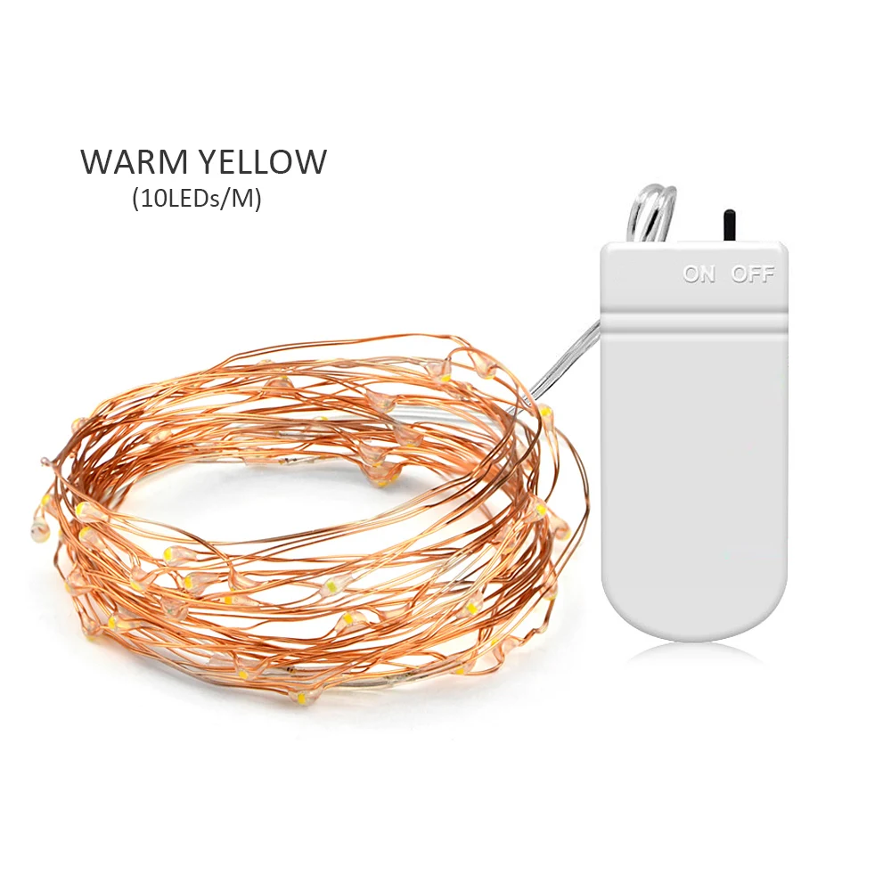 

Fairy _String Lights Copper Wire W/ NO OFF Switch Outdoor Decor