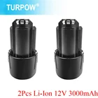 Аккумулятор Turpow, 2 шт., 12 В, 3000 мА  ч, литий-ионный, для BOSCH BAT411, BAT412, BAT411A, BAT412A, BAT413A D-70745GOP